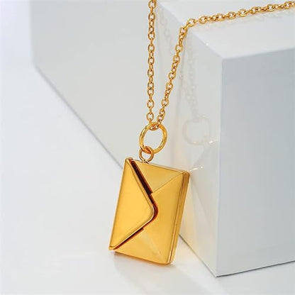 VERIDALE™  - ENVELOPE LOVE LETTER PENDANT NECKLACE