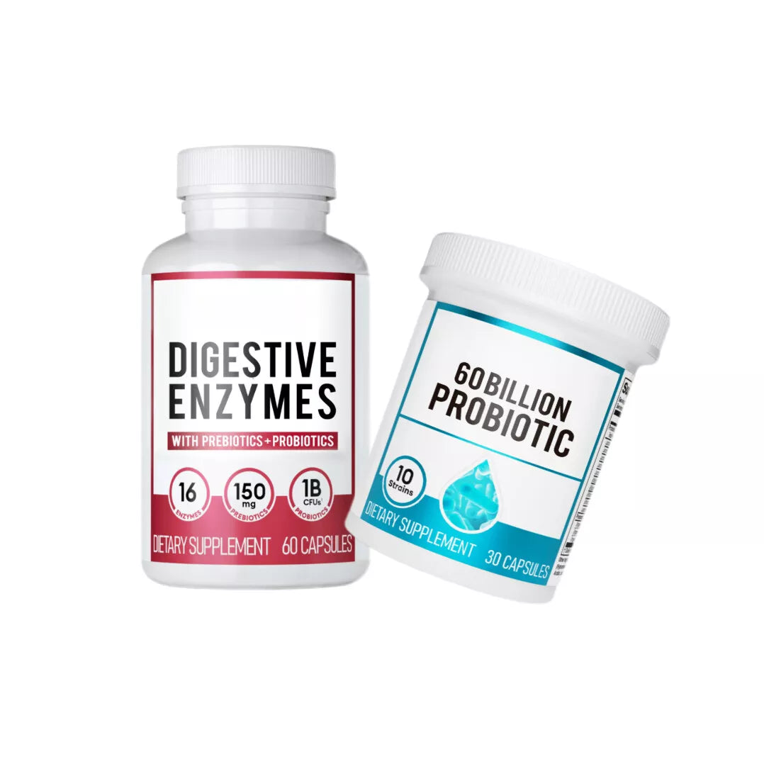 VERIDALE™️ - DIGESTIVE ENZYMES 60CT + 60B PROBIOTIC 30CT